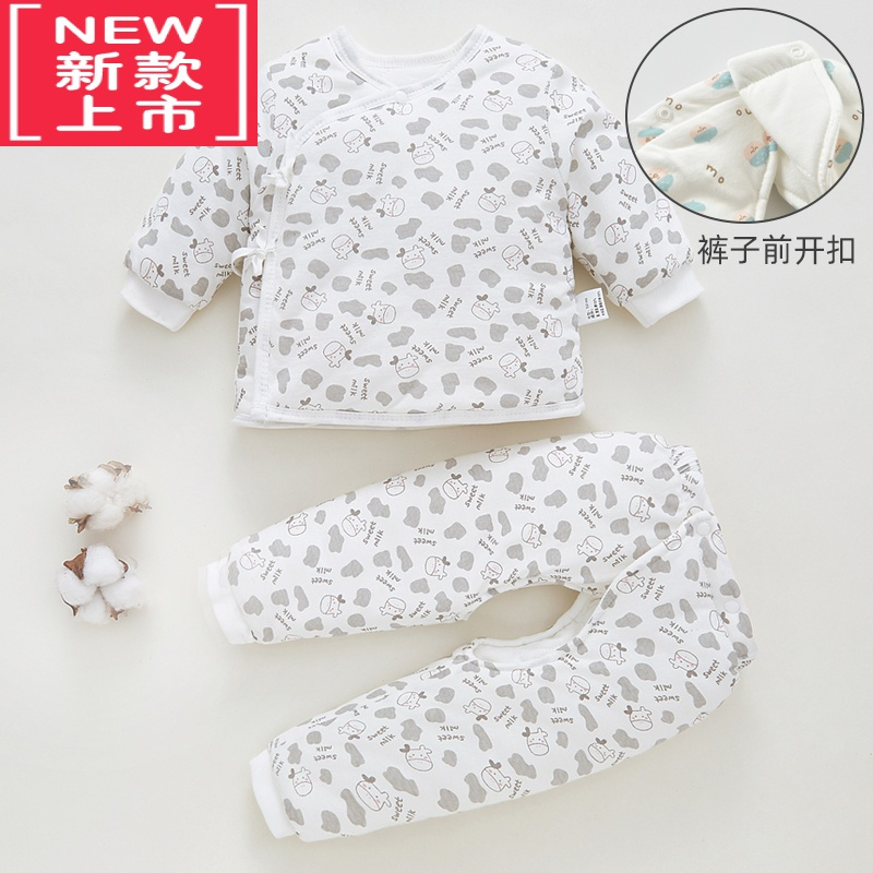 可莉允新生婴儿儿棉衣套装秋冬季薄棉衣服刚出初生宝宝加厚保暖棉袄外套棉服