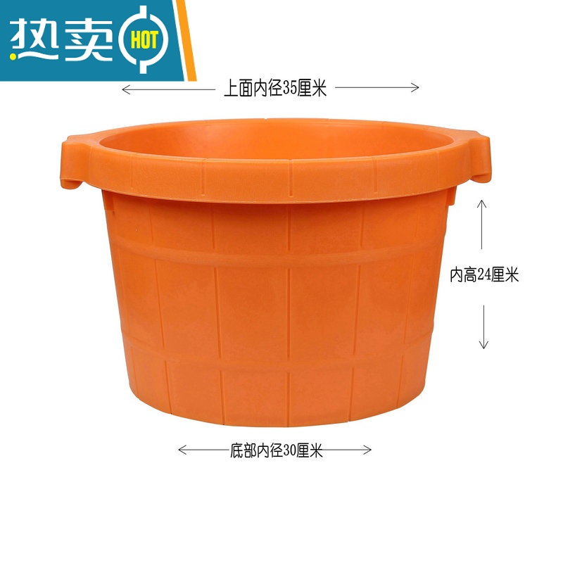 JING PING牛筋塑料足浴桶足疗专用泡脚耐摔加高加厚沐足小腿家用保温洗脚盆高清大图