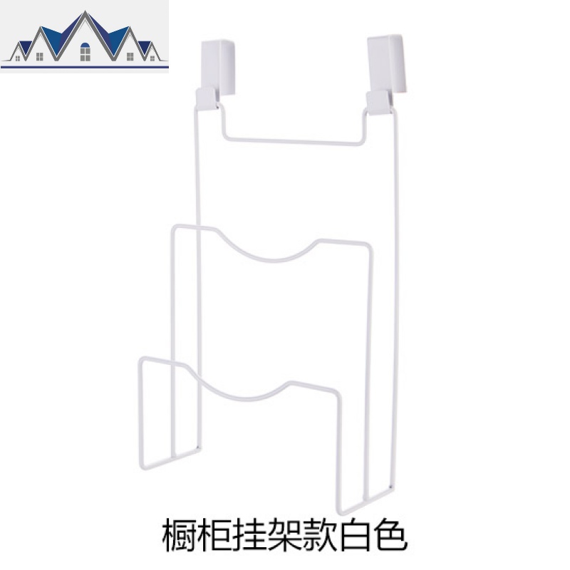 厨房免打孔锅盖架壁挂式砧板架案板架子挂墙锅盖置物架菜板收纳架_74 橱柜挂架款白色