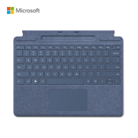微软 Surface Pro宝石蓝特制版专业键盘盖适用Pro9/Pro8可搭超薄触控笔2 Alcantara材质磁吸接口