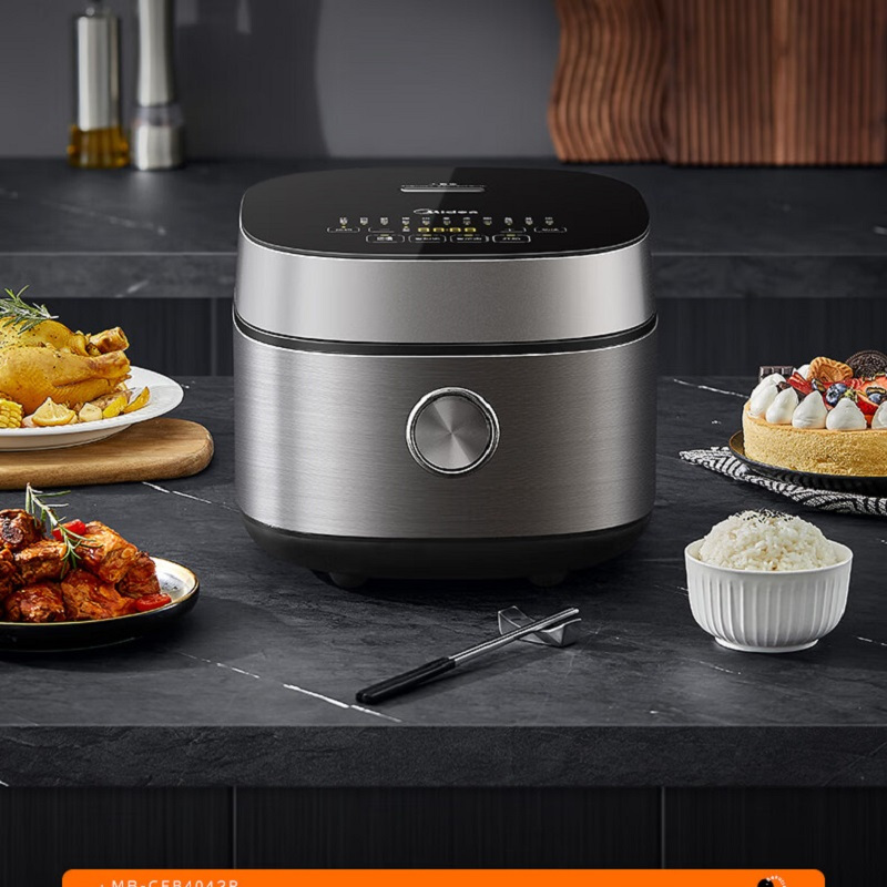 美的(Midea)智能电饭煲定时预约触摸屏控制匠银麦饭石不沾内胆快速饭CFB4042R高清大图