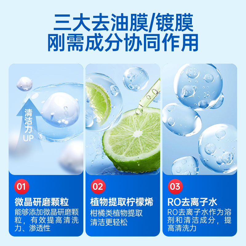 固特威汽车玻璃油膜擦前挡风油膜去除剂泡沫强力去污多功能清洁刷高清大图