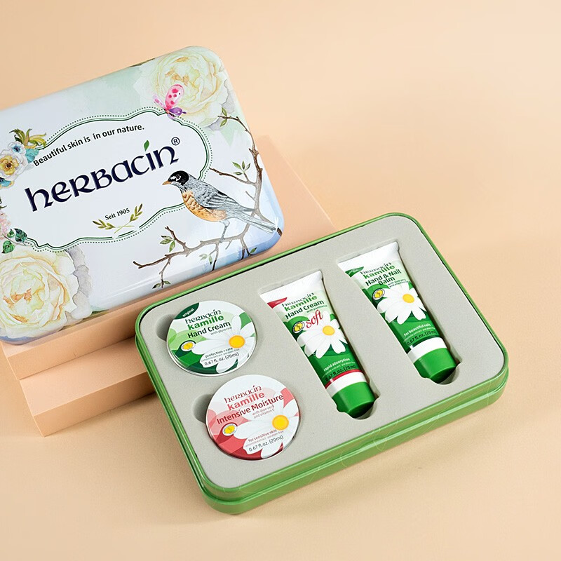 HERBACIN好本清小甘菊护手霜小鸟礼盒20ml*4 伴手礼高清大图
