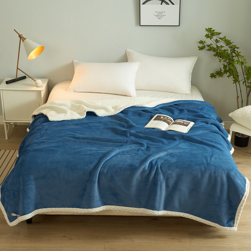 天山柔复合毛毯盖毯 雾蓝色 100*150cmMT05XM2404330