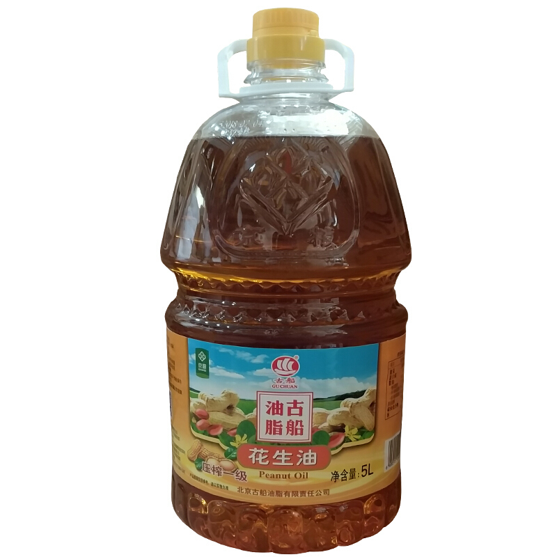 古船花生油5L 压榨一级非转基因 家庭食用油
