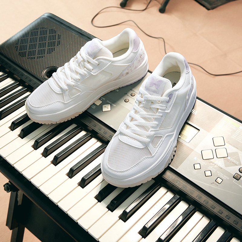 361°女鞋小白鞋透气不闷脚运动鞋网面鞋子休闲鞋板鞋高清大图