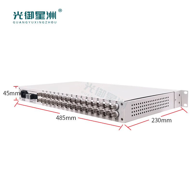 光御星洲 GY-16E18GE 16E1PDH光端机 光纤转16E1接口+8千兆物理隔离网口 单纤单模LC20KM一对高清大图