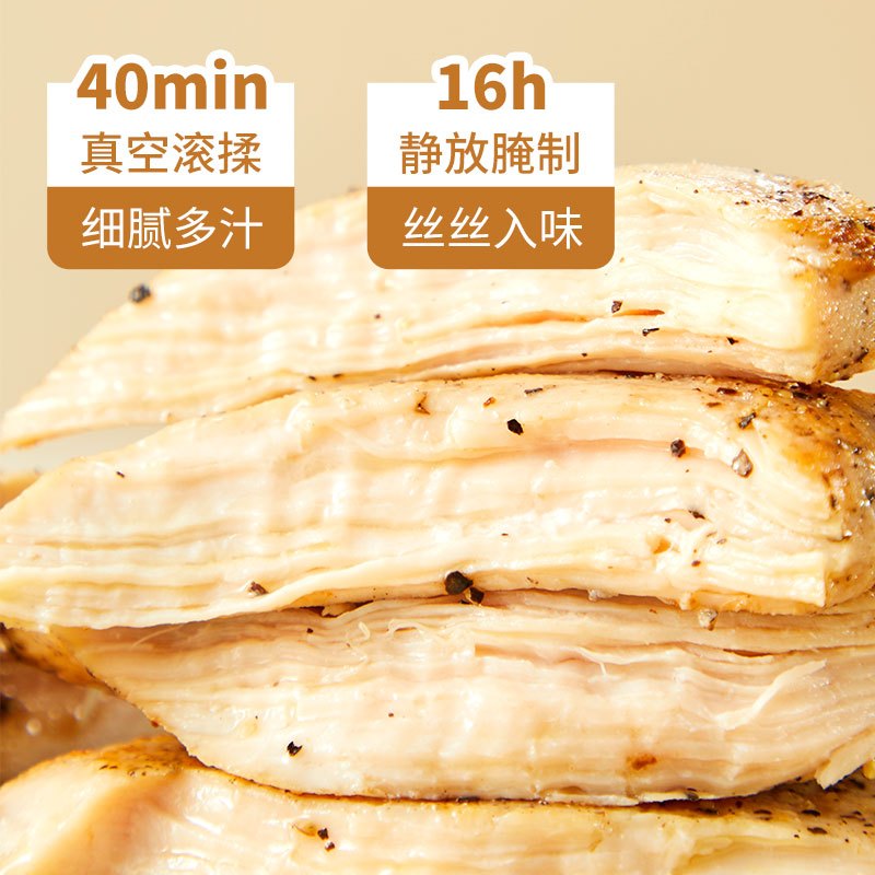 圣农香煎大鸡排鸡胸肉半成品新鲜冷冻黑椒味鸡排健身代餐100g*5片