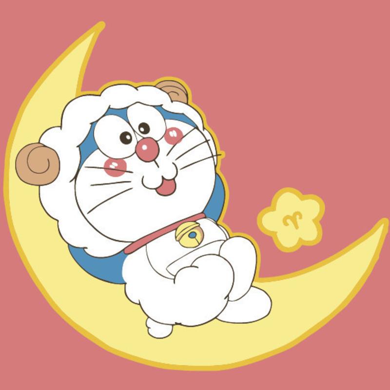 diy数字油画叮当猫哆啦a梦动漫卡通闺蜜生日礼物女儿童填色油彩画白羊