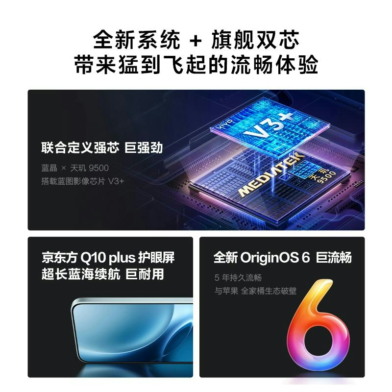 [全新]vivo X300 Pro 纯粹黑 12GB+256GB 蓝晶×天玑9500 大毫安 90W 支持 蔡司超级潜望高清大图