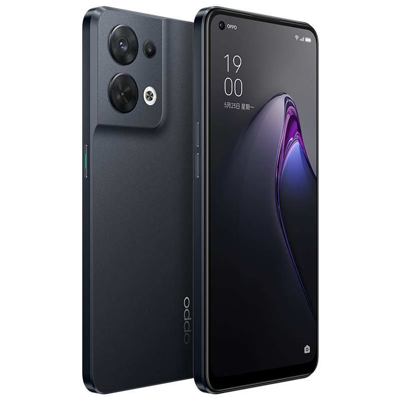 OPPO Reno8 夜游黑 12GB+256GB 5G手机 天玑1300 旗舰芯片 长寿版 80W 超级闪充 5000 万水光人像三摄 全网通手机