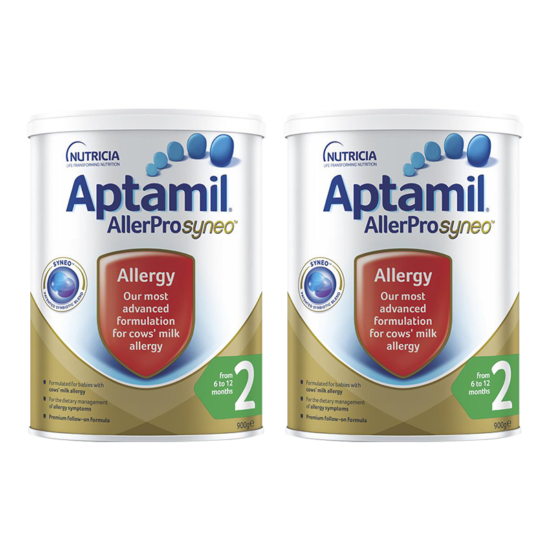 保税发货 爱他美(aptamil)Allerpro深度水解抗过敏奶粉二段900g/罐低乳糖进口特殊配方奶粉6-12个月