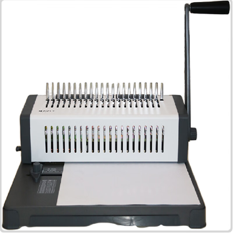科密威力25+ 省力型胶圈/夹边条装订机 21孔文件打孔机 合同/标书用 单次打孔25张高清大图