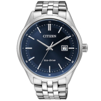 国行 西铁城（CITIZEN）手表男光动能钢带防水休闲日历男表 BM7250-56L