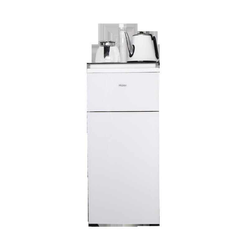海尔Haier 柜式温热型饮水机全自动家用茶饮机 YR1682-CB(升级白)下置水桶自动上水智能触控水开即停恒温保温