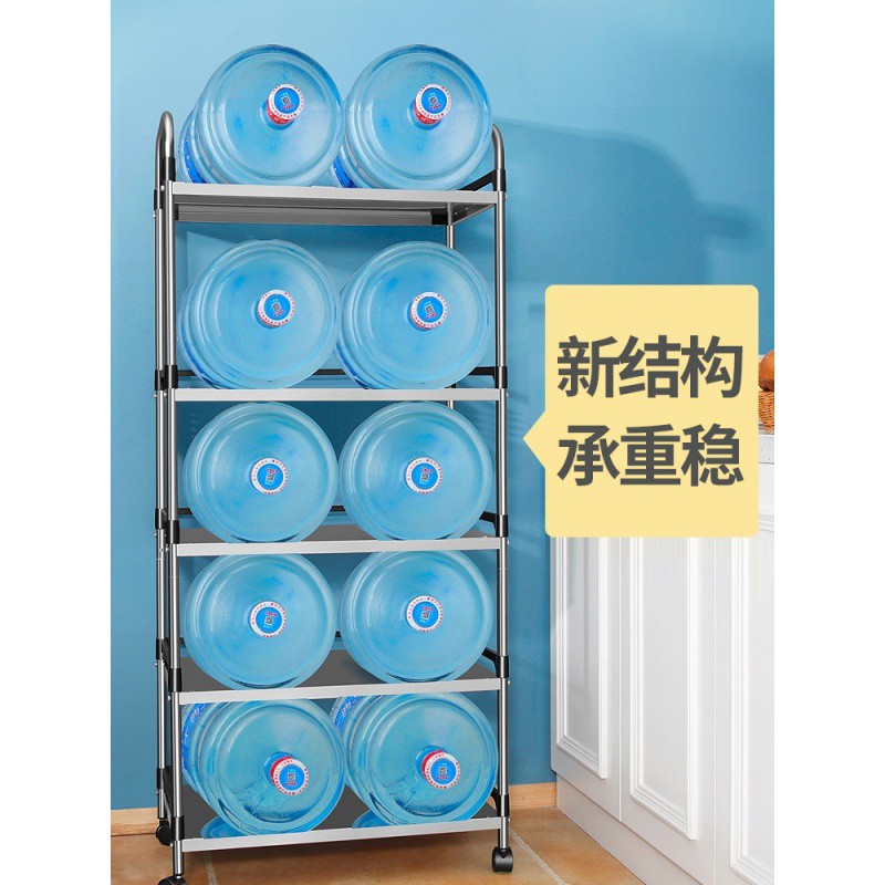 不锈钢厨房置物架落地多层收纳架厨房用品烤箱微波炉储物家用架子收纳层架 三维工匠高清大图