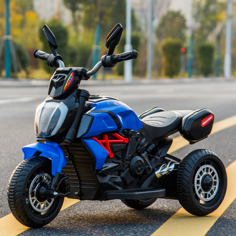 儿童电动三轮车男女宝宝小摩托车小孩玩具车可骑充电