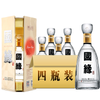 官方直营42度国缘四开500ml*4瓶整箱幽雅醇厚型白酒高端商务酒水