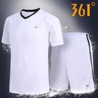 361°运动套装2020夏季男T恤短裤透气速干上衣篮球套装短袖短裤拼接休闲男装V领官方旗舰店正品透气速干健身运动服男