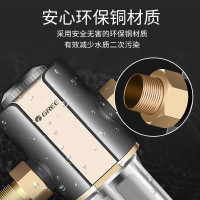 格力(GREE)前置过滤器WTE-QZBW04家用全屋自来水反冲洗净水器中央净水机高效过滤终身免换滤芯水压监控不锈钢滤网