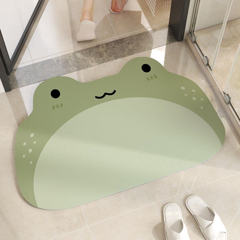 卫生间吸水地垫硅藻泥垫子浴室速干门垫厕所门口脚垫卡通防滑地毯图片