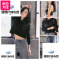 运动套装女新款春秋宽松速干健身房专业瑜伽服韩国健身服女三件套_754_565_859_260_561_257 M 黑卫衣+黑文胸+灰色裤（无袋）