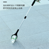 垃圾夹拾物器米魁卫生钳环卫工人专用工具加长柄取物捡垃圾的夹子_直杆高档蓝色铝合金83cm