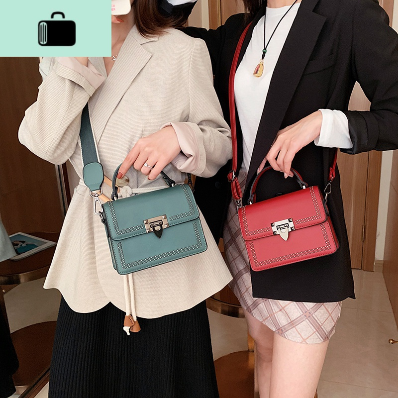 高质感小包包女包2020新款潮流时尚斜挎包百搭铆钉手提包女单肩包NEW LAKE女斜挎包