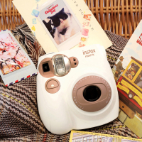 富士(FUJIFILM)INSTAX 拍立得 胶片相机 一次成像 生日礼物 mini7c奶咖 套餐一(含10张相纸)