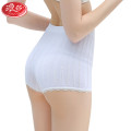 浪莎内裤女士中腰无缝莫代尔裤衩大码褶皱竹节抑菌纯棉底档甜美网红日系少女短裤头1条 均码/建议腰围1.8-2.5尺（135斤以下） 1条/1355/白色