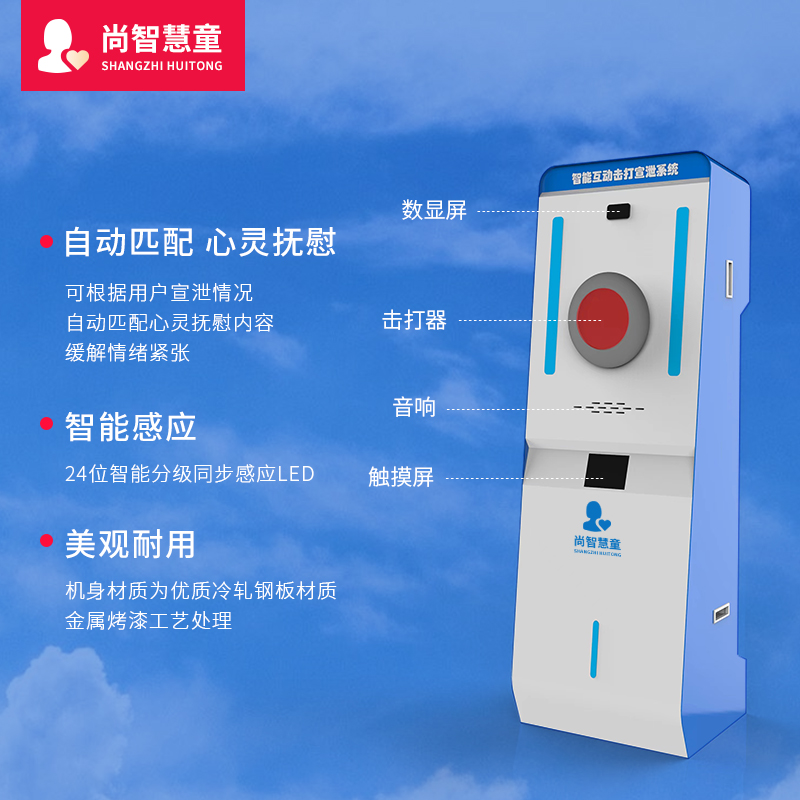 尚智慧童SZHT-JD01智能击打情绪宣泄系统基础型击打宣泄仪一体机解压教具高清大图