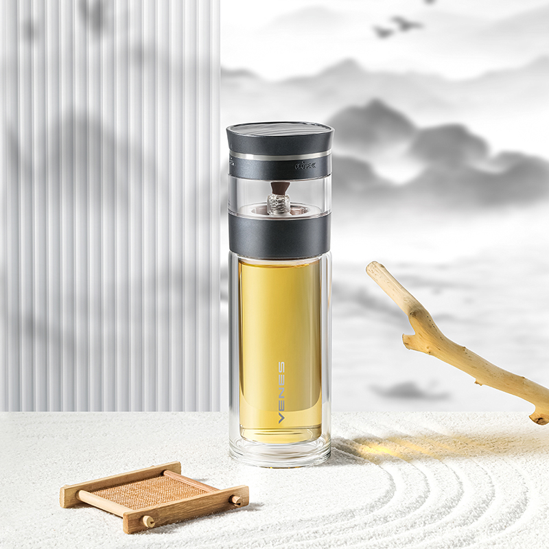 菲驰茶马仕茶水分离杯FC310-350玻璃杯350ml