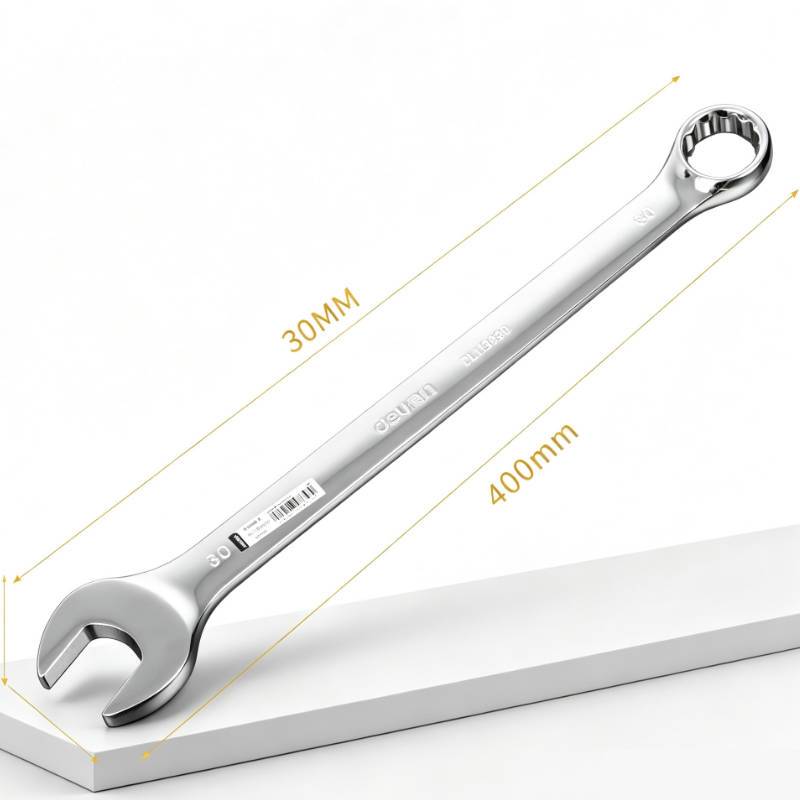 得力工具 30mm 镜面两用扳手 (银) DL130030高清大图