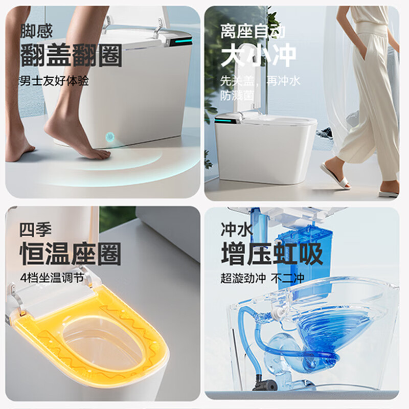 惠达HUIDA -ET301 系列 新品智能马桶坐便器无水压限制一级水效虹吸全功能卫浴高清大图