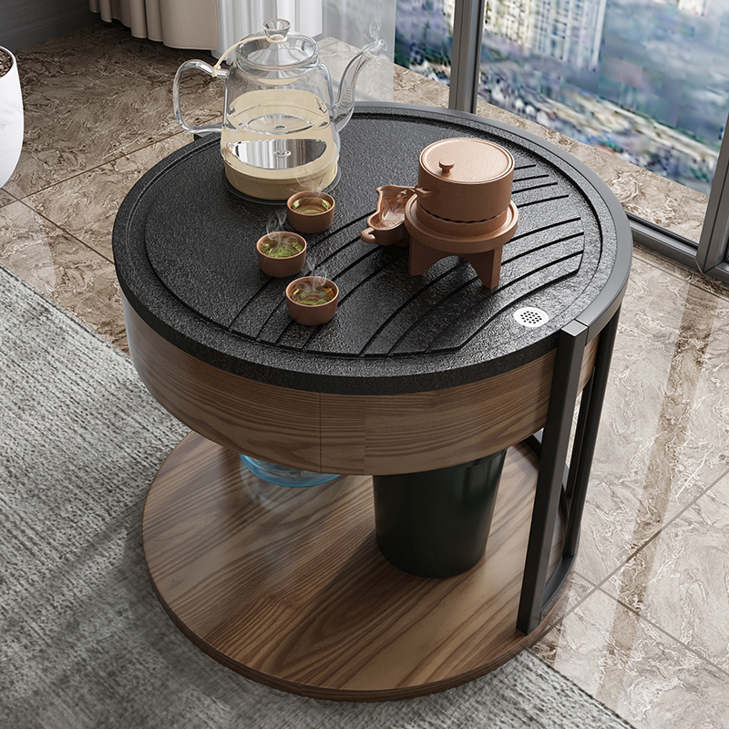阳台边几小圆几茶几角几轻奢铁艺边柜北欧功夫茶桌家用小茶台视频