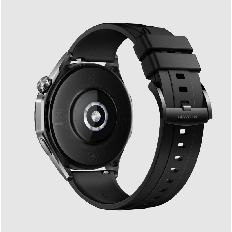 华为(huawei)watch gt4 46mm 曜石黑 黑色氟橡胶表带 科学运动减脂