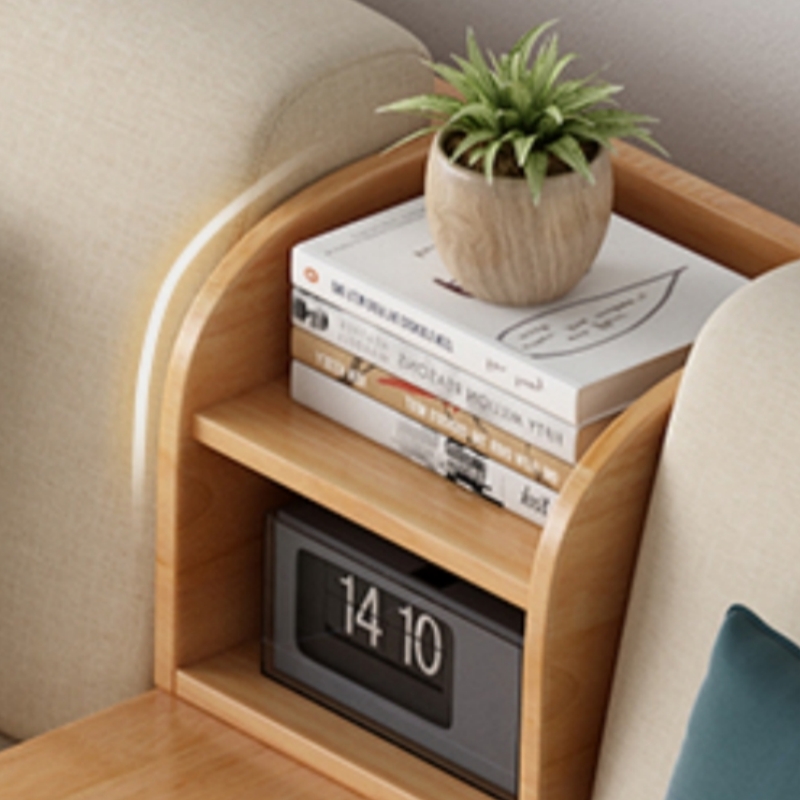 伟樽三人位实木沙发含扶手柜246*73*83cm+脚踏套高清大图