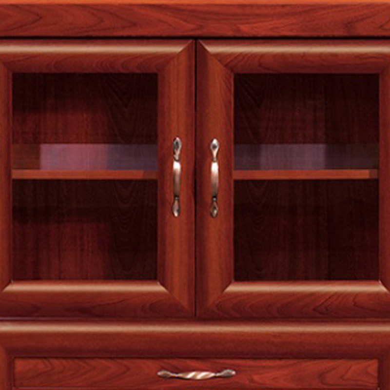 鑫升顺胡桃色餐边柜简约茶水柜四门1600*400*800[工厂现做 7天内发货]高清大图