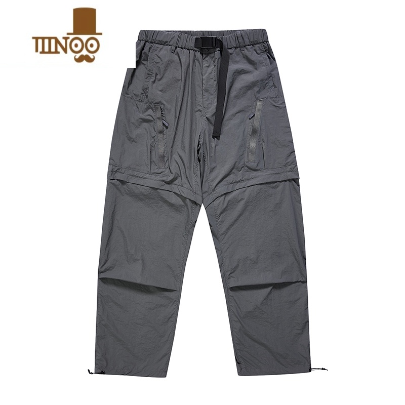 YANXU新款潮牌机能风高街可拆卸两穿工装分体裤美式宽松直筒休闲裤高清大图