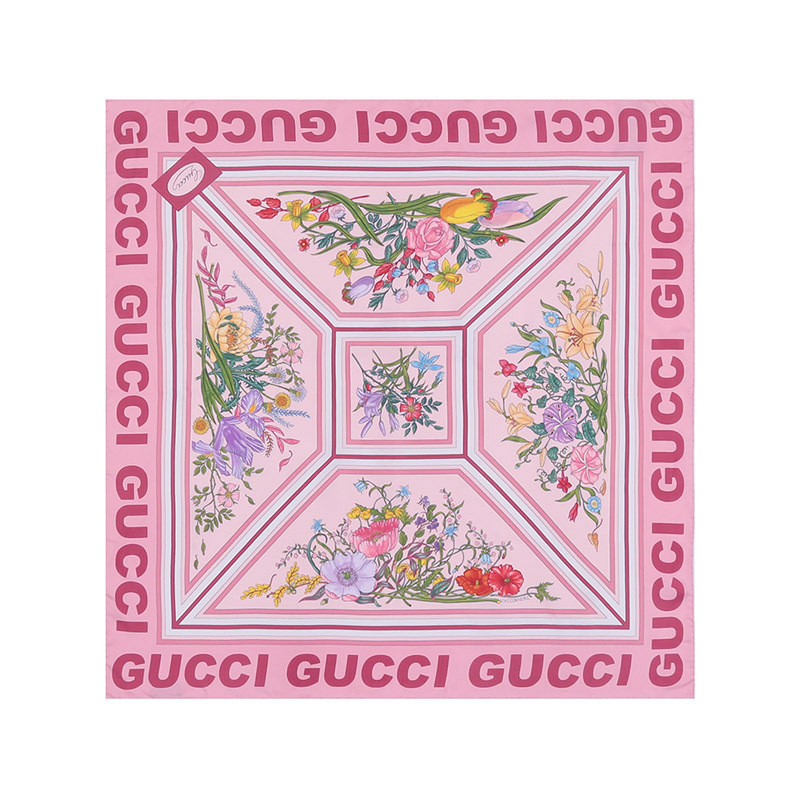 古驰gucci女士桑蚕丝方巾丝巾围巾6914553g001