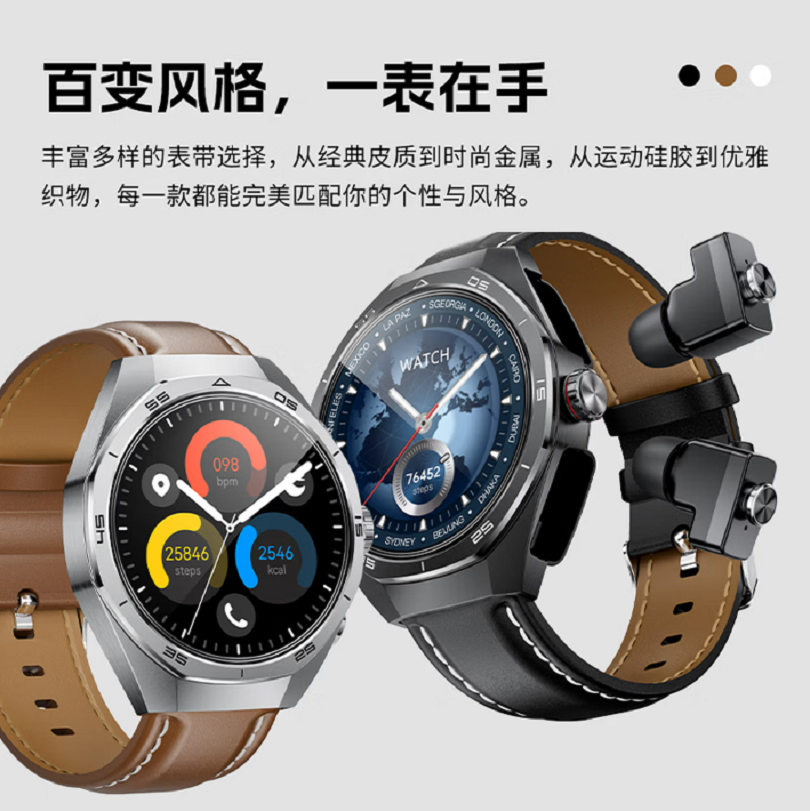 塞尔兰斯(Sayrelances)Watch 7 plus 灰色 智能心率测量运动通话带蓝牙耳机跑步手表高清大图