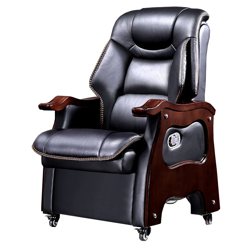 戴劲 老板椅商务总裁办公椅按摩椅皮大班椅可躺电脑椅 牛皮高清大图