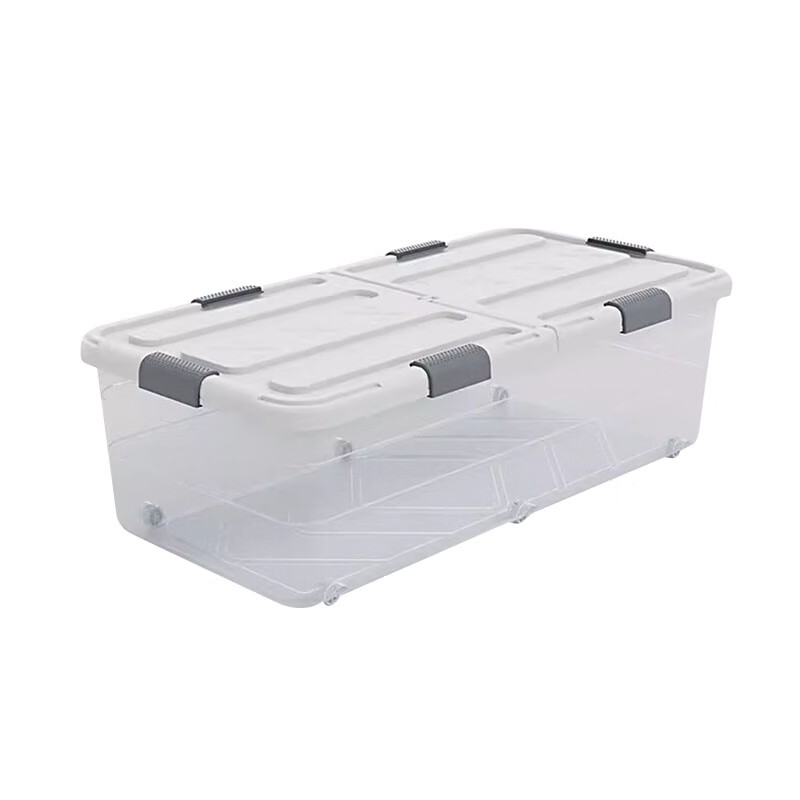 百晟长恒 BSCH-A82GS 80L 防水防潮透明整理收纳箱 (计价单位:个) 白盖透明