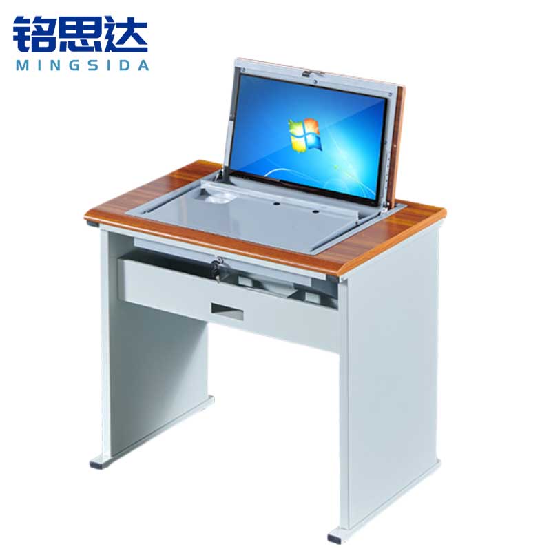 铭思达翻转电脑桌单人位张高清大图