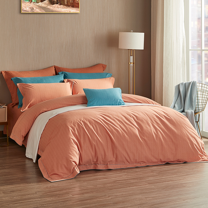 罗莱家纺床上用品秋冬全棉纯棉床单被套加厚磨毛双人床四件套