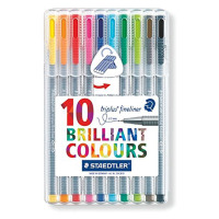 德国施德楼(STAEDTLER)334三办公书写签字笔角杆中性笔 彩色针管笔勾线笔