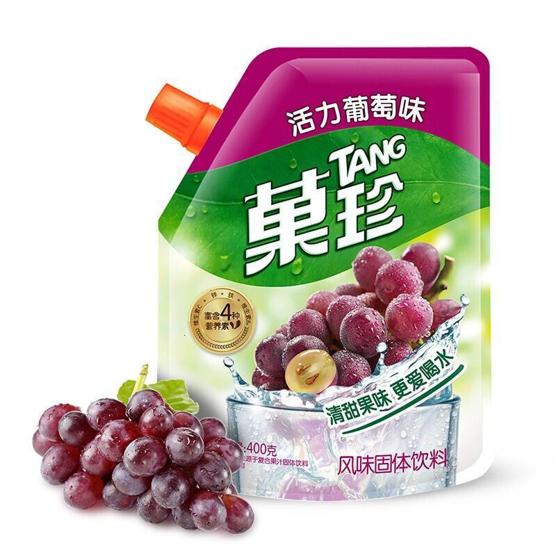 菓珍果珍葡萄味风味固体饮料400g壶嘴装果汁粉冲饮果珍粉速溶冲调视频