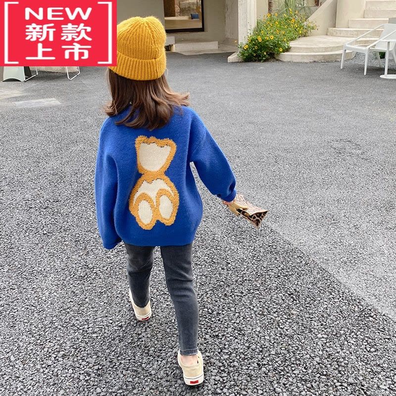 可莉允女童套头加厚毛衣童装2022新款冬装宝宝洋气儿童秋冬针织打底衫潮图片