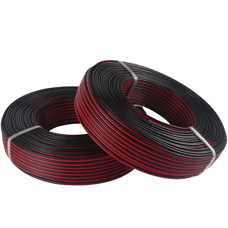 五彩国标铜芯平行线电线电缆rvb21100米盘