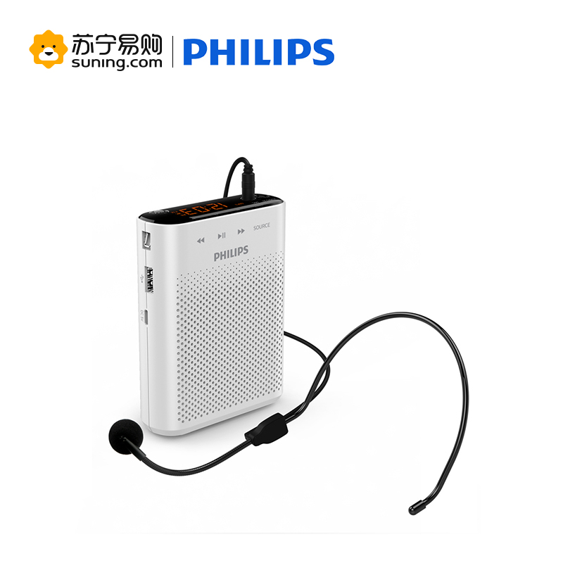 Philips/飞利浦SBM210小蜜蜂扩音器教师导游教学喊话迷你腰挂扬声器 便携式MP3音箱小音响 可U盘TF\SD卡